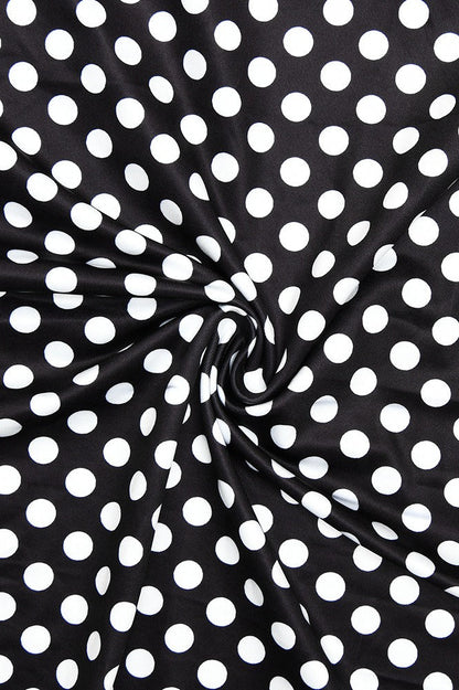 Polka Dot Halter Neck Bodycon Maxi Dress