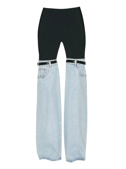 ’s Palazzo Trousers Wide Jeans Loose Denim Pants Summer New Low Rise Jeans