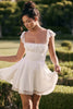 Ivory A-line Mini Dress