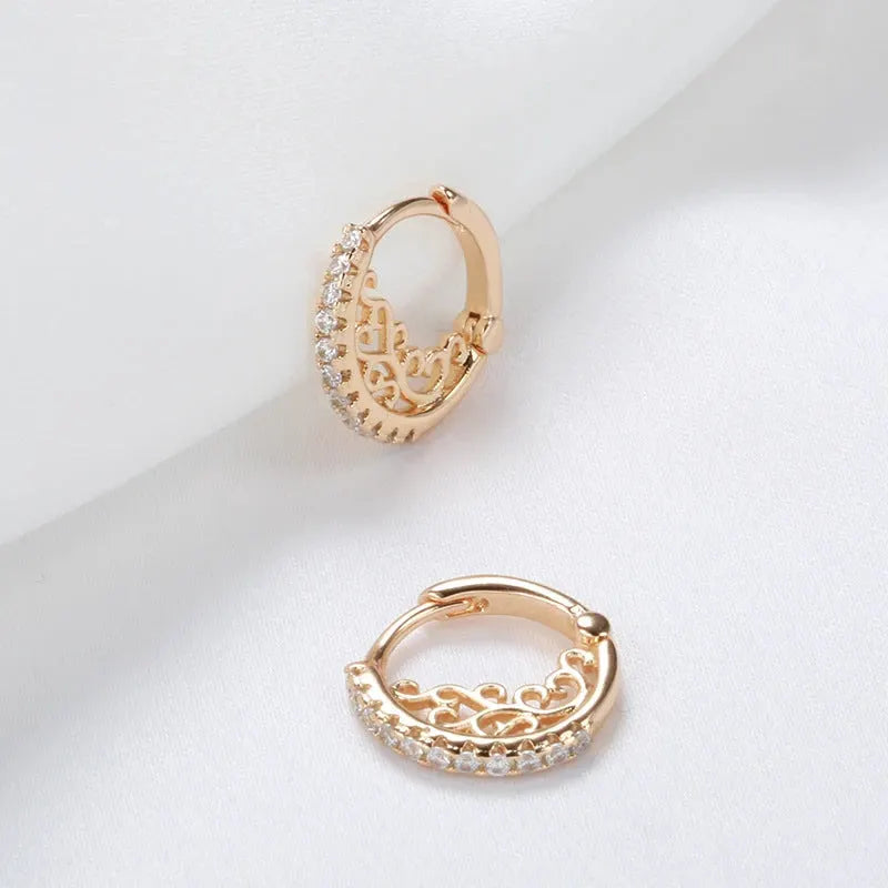 Elegant Crystal Hoop Earrings