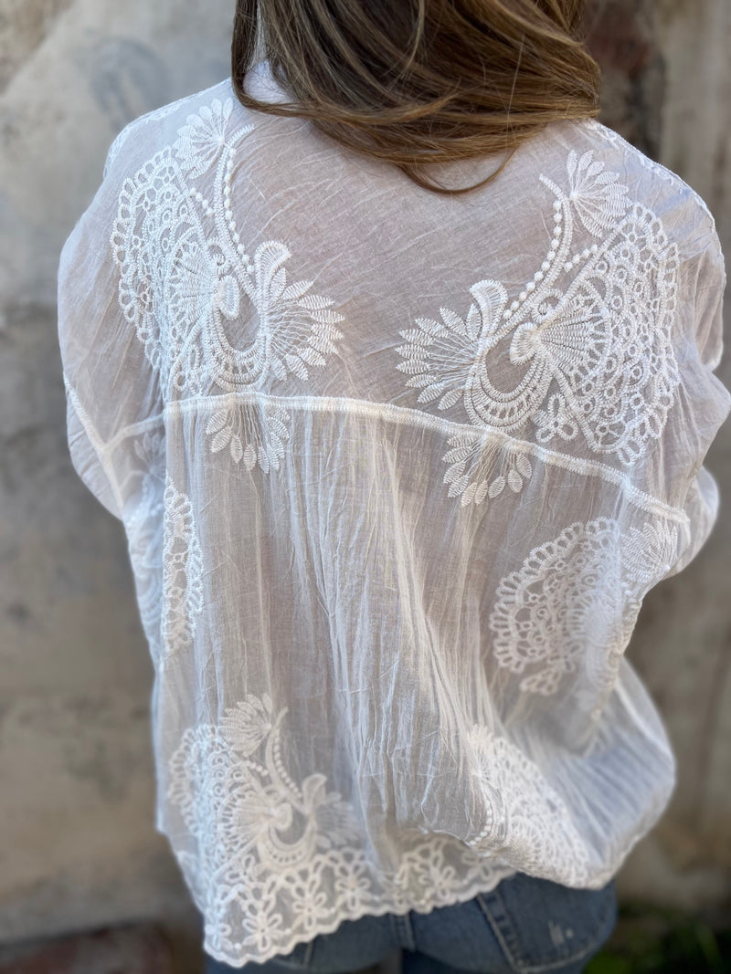 Eva | Luxurious Blouse With Pattern
