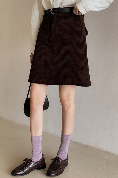 Cord Mini Skirt