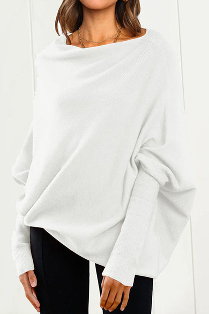 Moxidress Batwing Sleeves Slouchy Knit Sweater