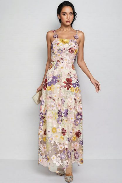 Swinburne Flower Embroidery Maxi Dress