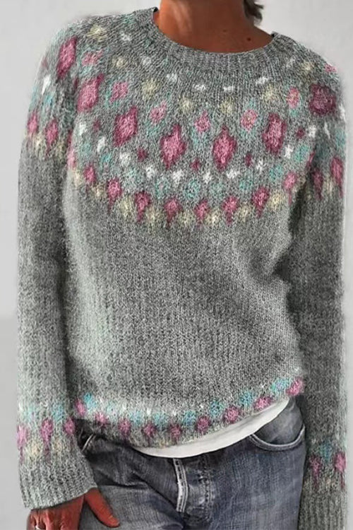 Moxidress Round Neck Unique Pattern Sweater(in 6 Patterns)