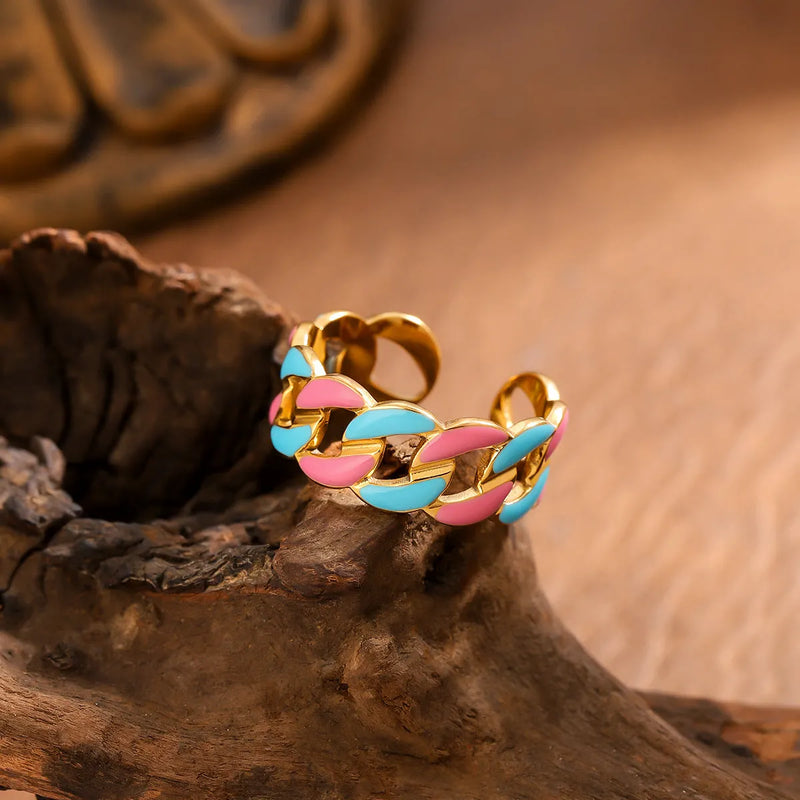 Colorful Enamel Ring