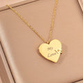 Gold Heart Locket Necklace