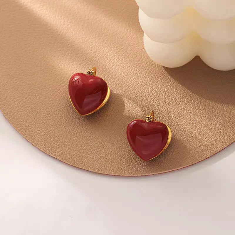 Romantic Red Heart Earrings
