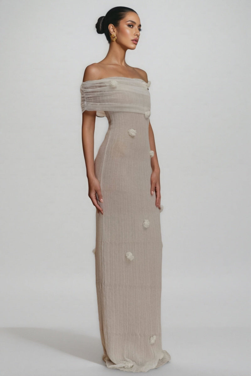 Quirina Orchid Knit Maxi Dress