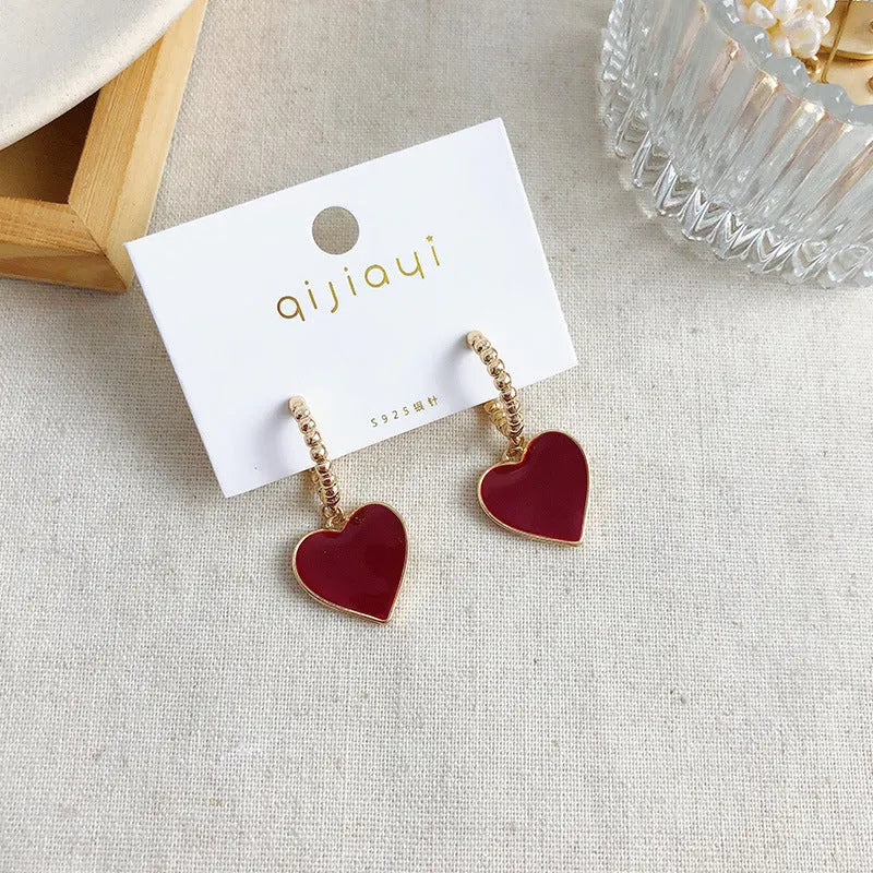 Romantic Red Heart Earrings