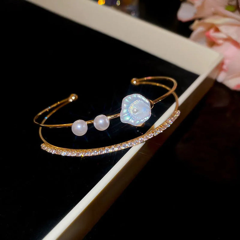 Elegant Opal Pearl Bracelet