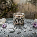 Vintage Silver Hollow Thick Ring