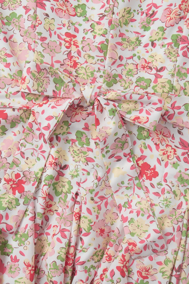 Peter Pan Collar Puff Sleeve Button Mini Dress