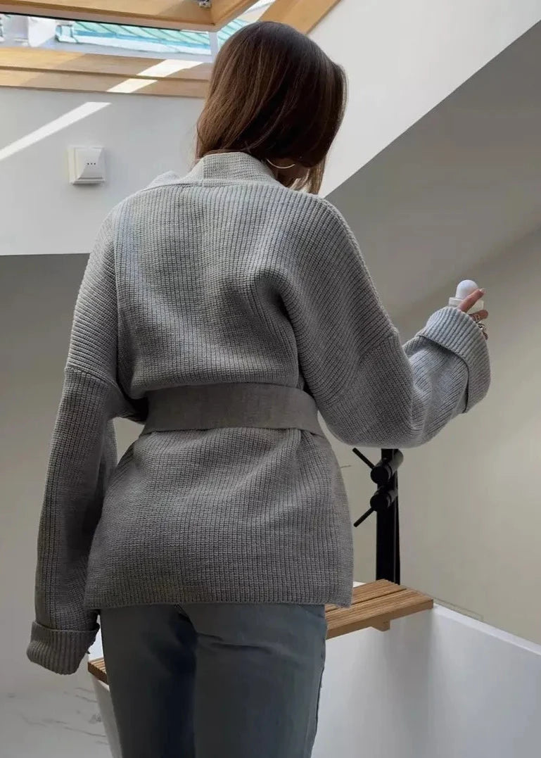 Belted Knit Sweater Coat
