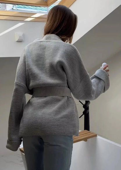 Belted Knit Sweater Coat