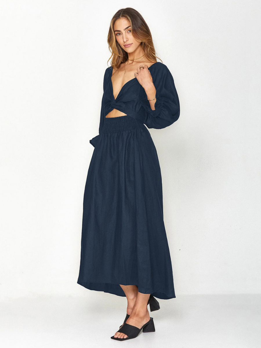 Sunset Sands Two Way Wearable Midi Dress - Navy