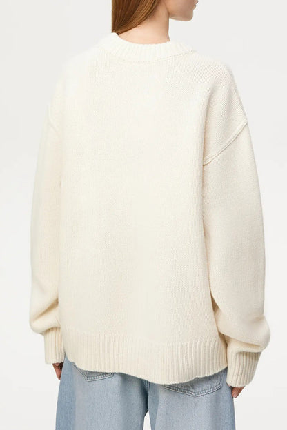 Round Neck Color Pullover Sweater