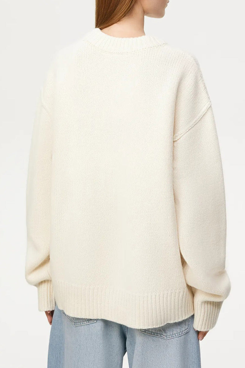Round Neck Color Pullover Sweater