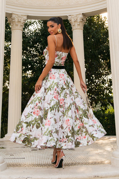 Julia Printed Spaghetti Strap Maxi Dress