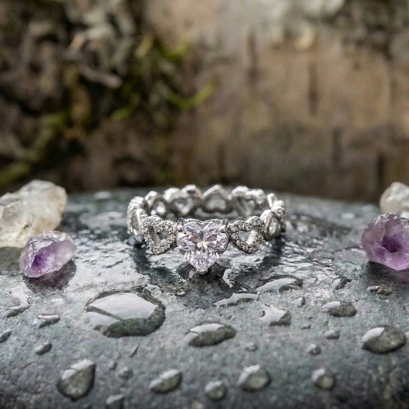 Elegant Heart Crystal Ring