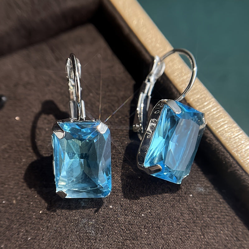 Elegant Blue Topaz Earrings