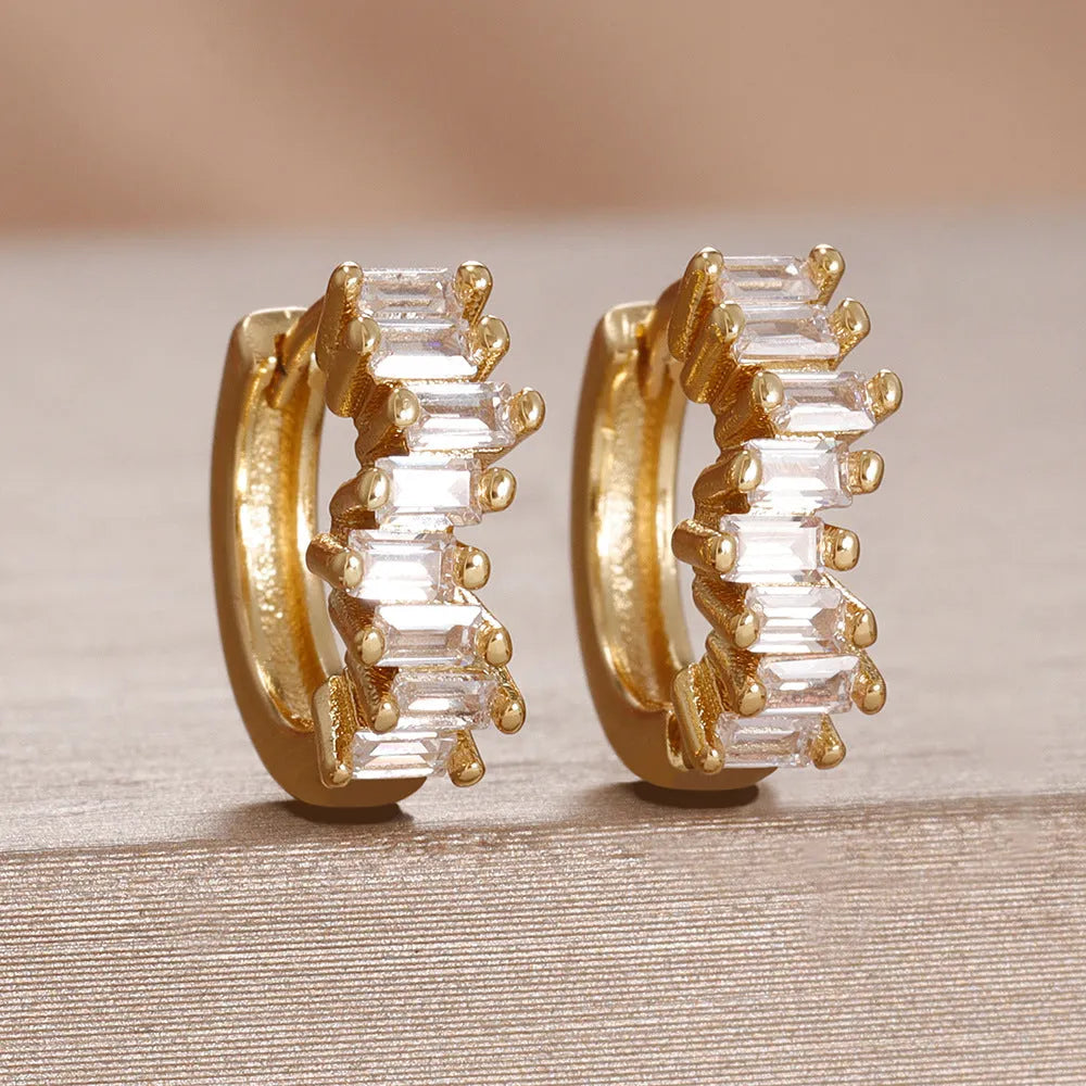 Elegant Crystal Hoop Earrings