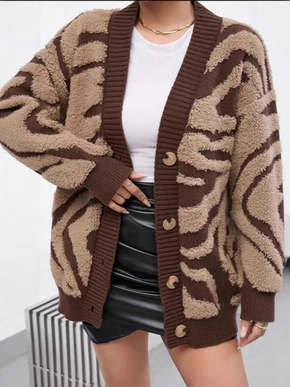 Leopard Knit Cardigan