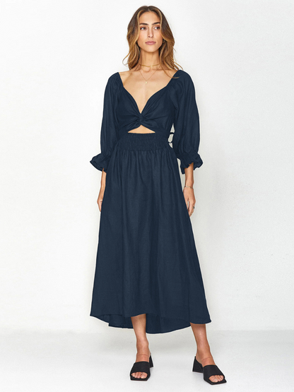 Sunset Sands Two Way Wearable Midi Dress - Navy