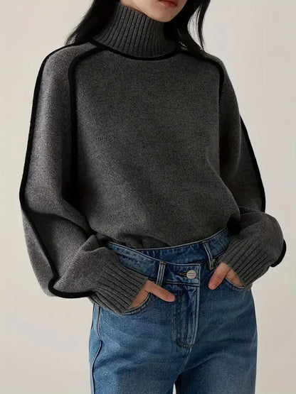 Half Turtleneck Knitted Sweater