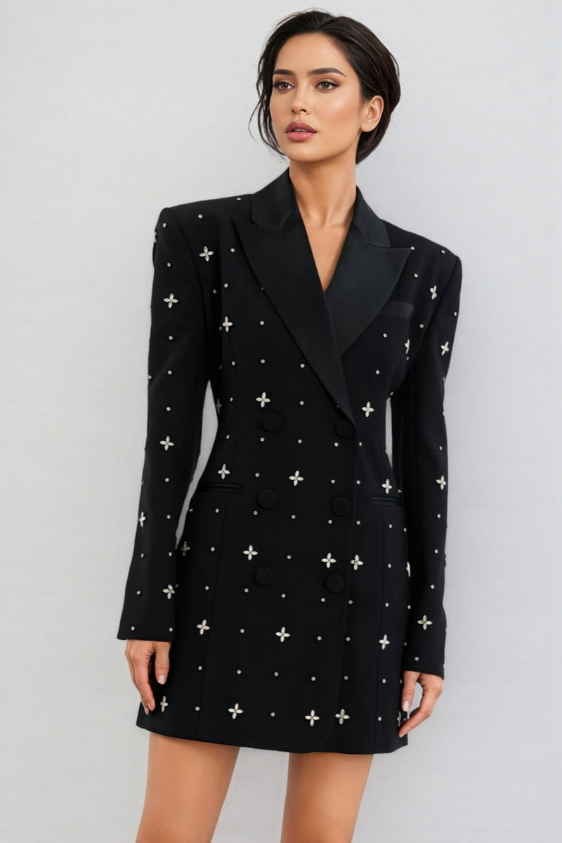 Morgane Beaded Rhinestone Embellished Mini Dress