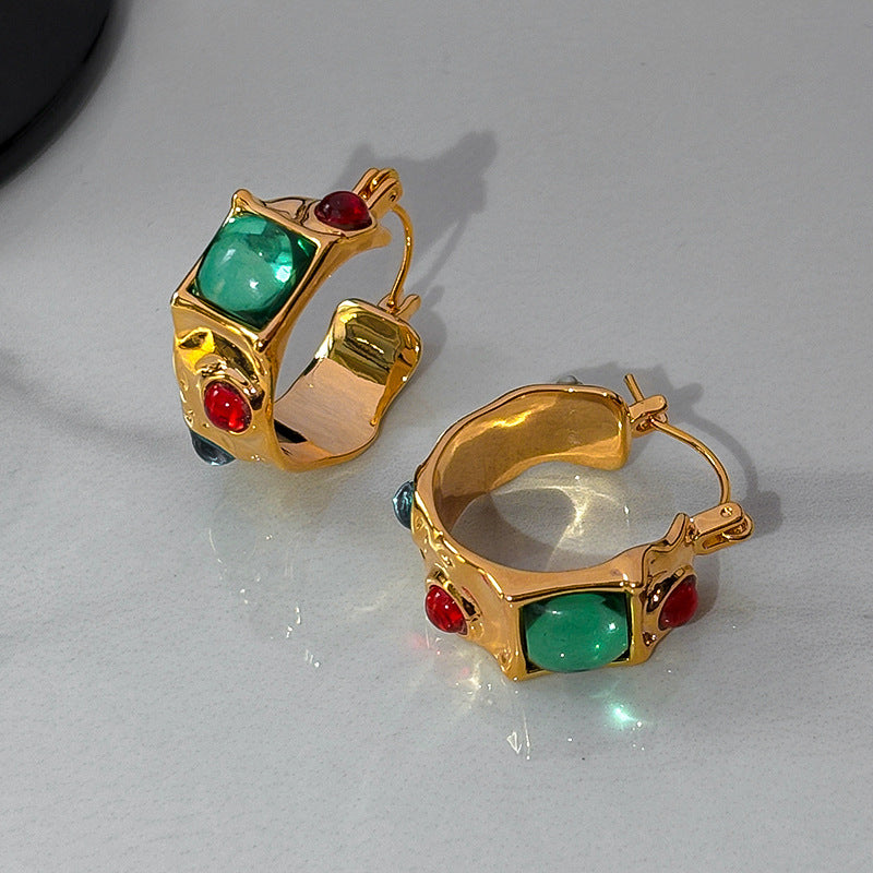 Vintage Emerald Gold Bracelet