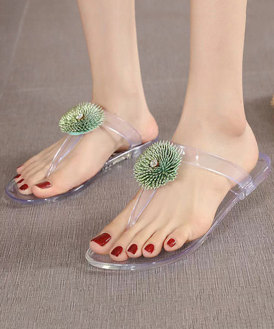 Flat Bottomed Crystal Jelly Flip Flops