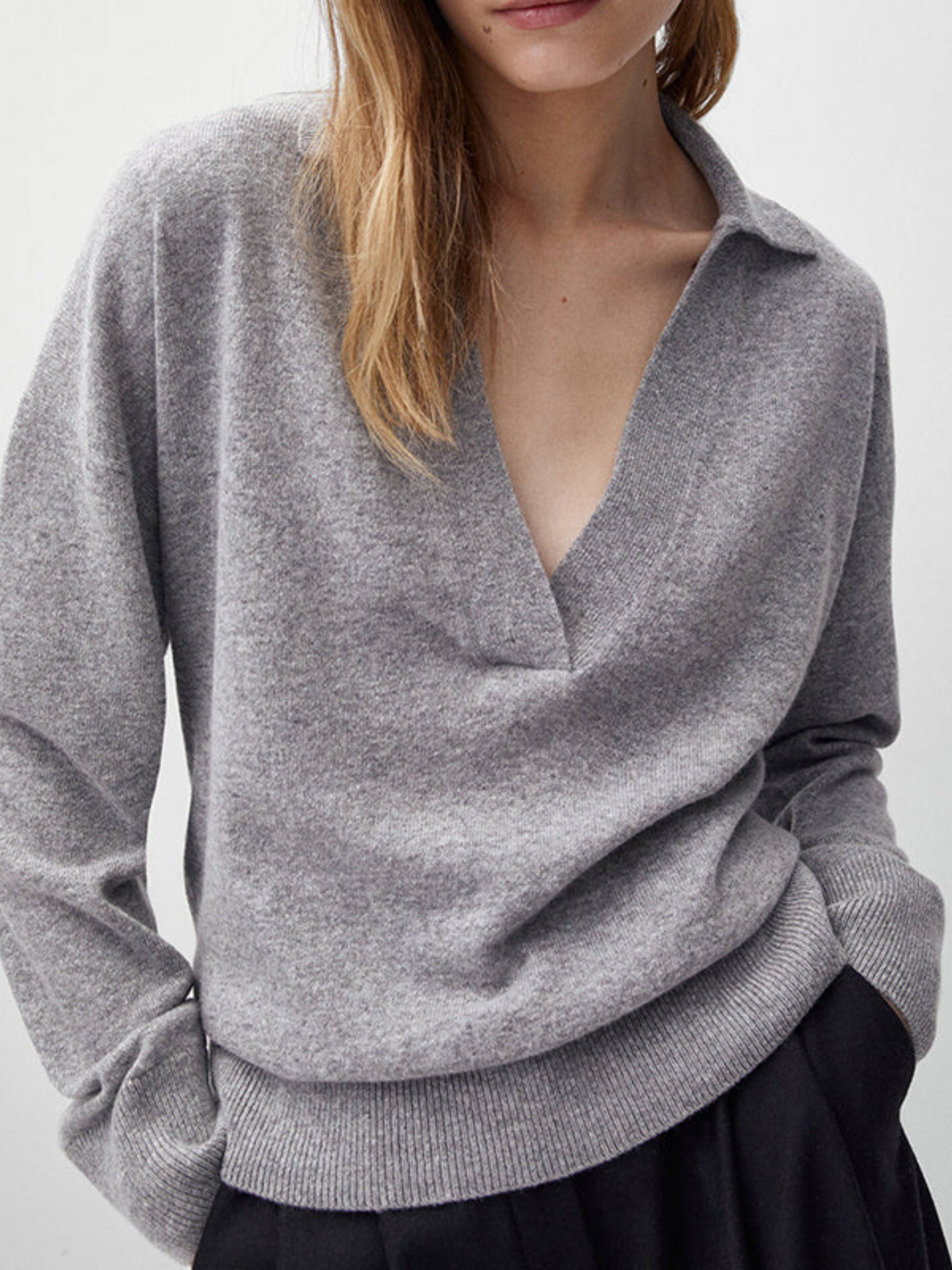 Polo Collar Knitted Sweater