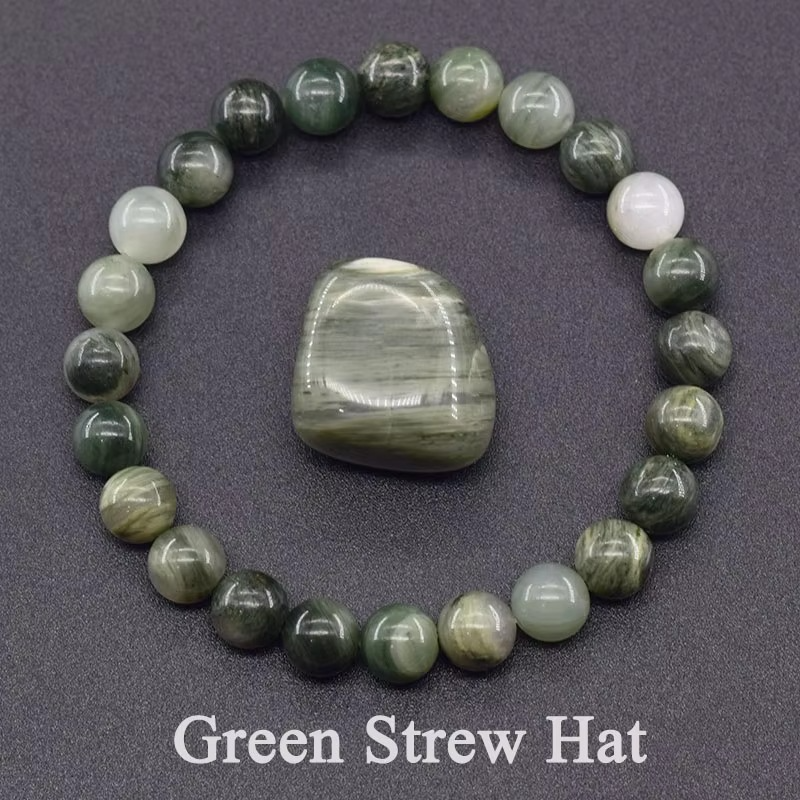 Elegant Green Strew Hat