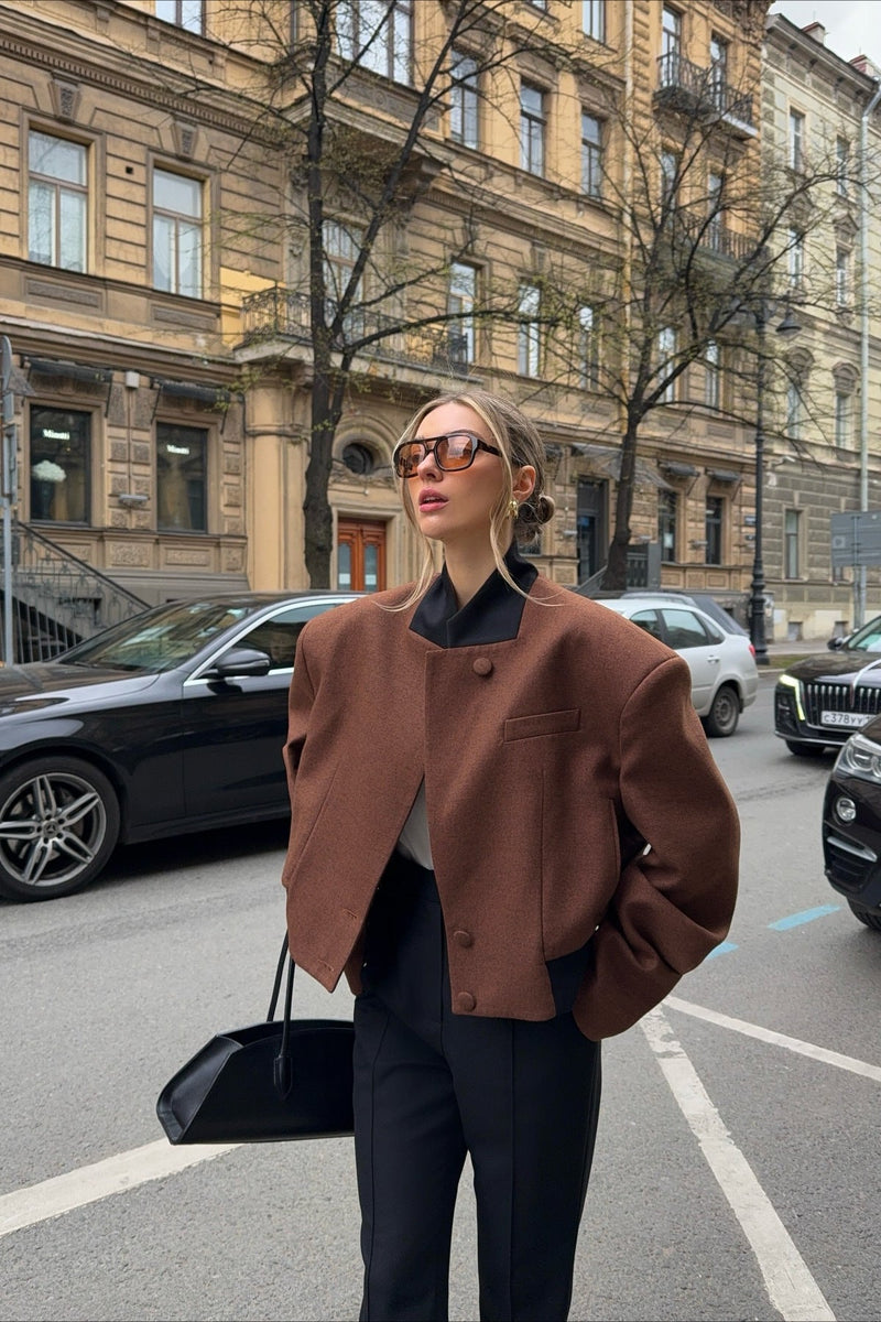 Padded Shoulder Coat