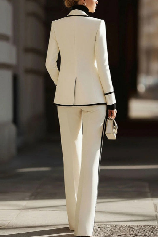 Structured Double Breasted Two Piece Blazer Pants Set