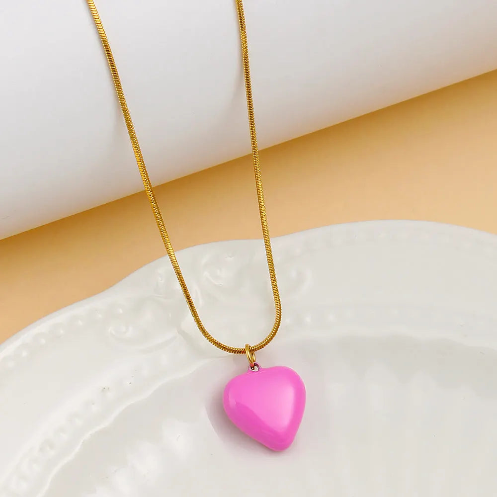 Pink Heart Necklace