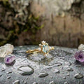 Vintage Sky Blue Gem Pearl Ring