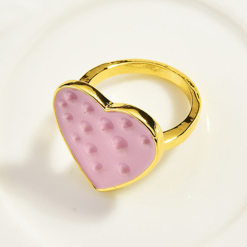 Pink Quartz Heart Ring