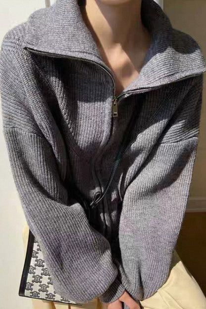 Slouchy High Neck Loose Sweater