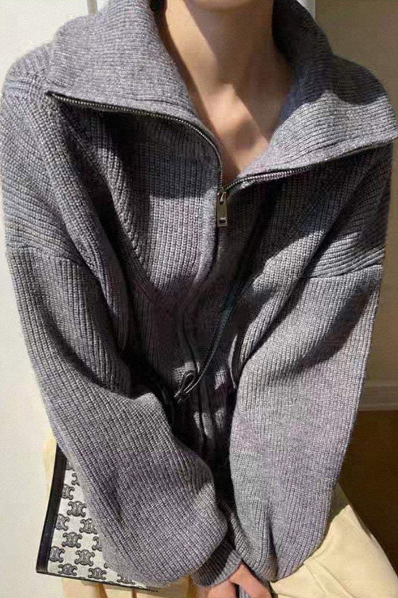 Slouchy High Neck Loose Sweater