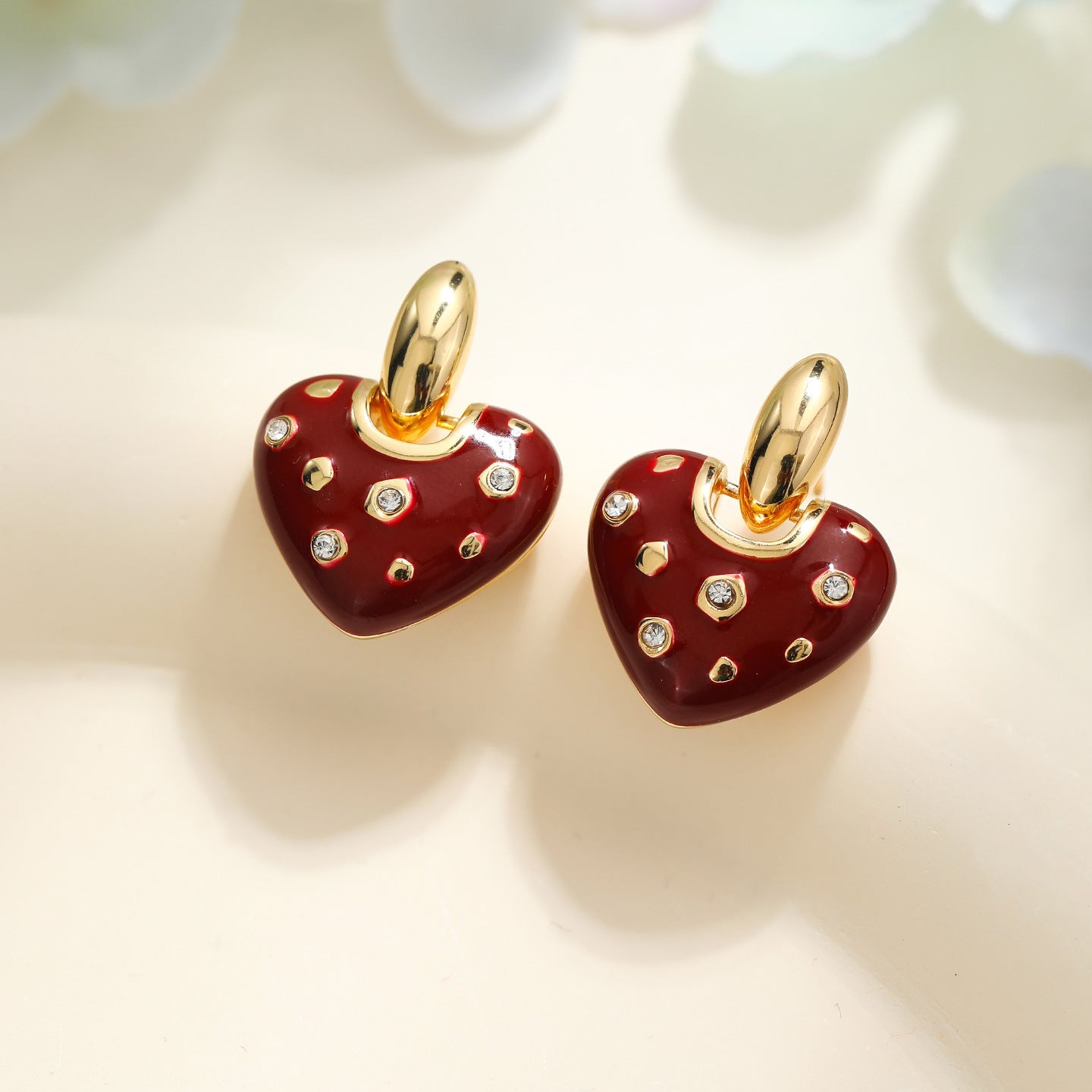 Romantic Red Heart Earrings