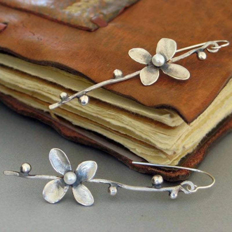 Vintage Flower Branch Earrings