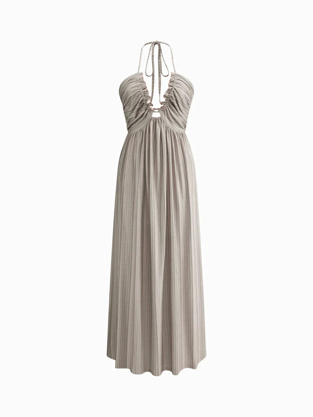 Backless U-neck Halter Strap Long Dress