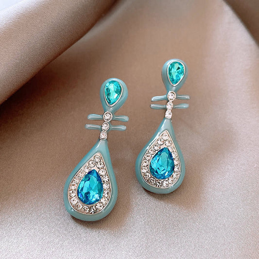Elegant Blue Topaz Earrings