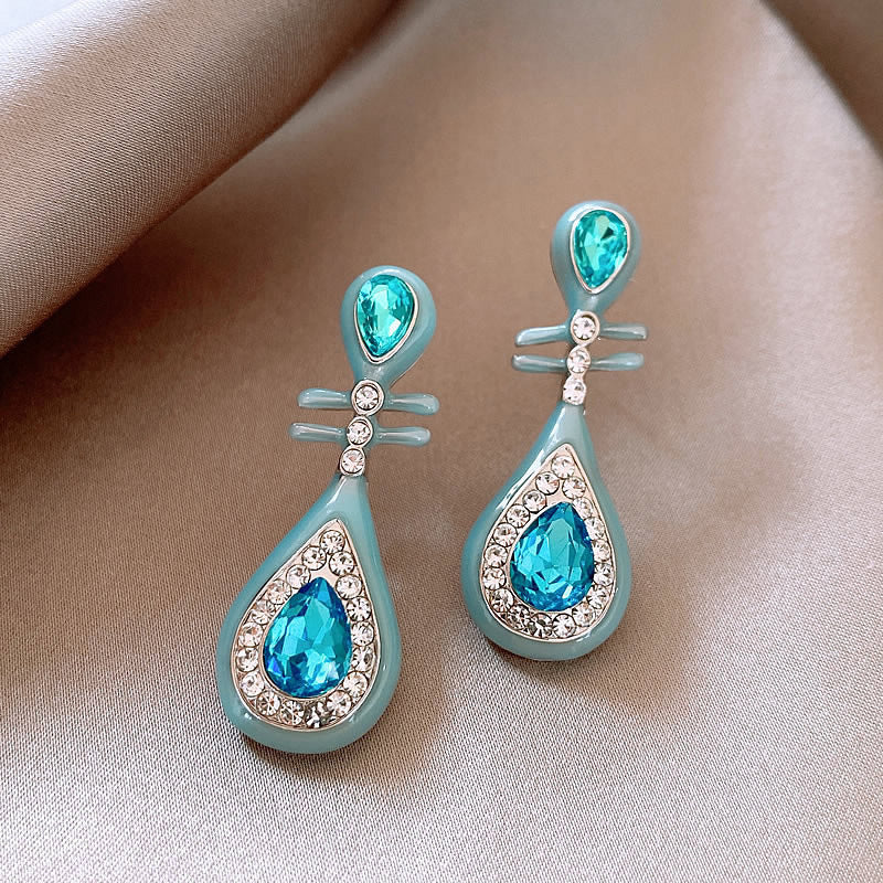 Elegant Blue Topaz Earrings