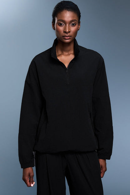Athletic Half-zip Loose Sweatshirt