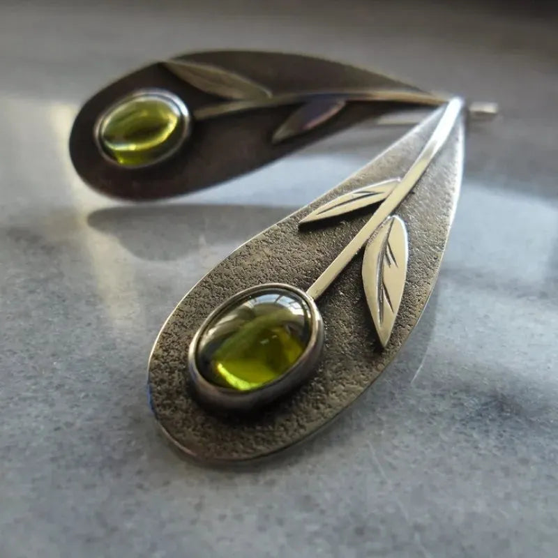 Vintage Olive Leaf Earrings