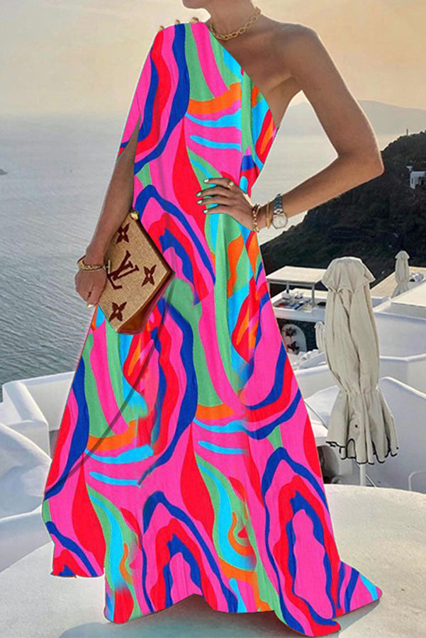 Alyse One Shoulder A-line Maxi Dress
