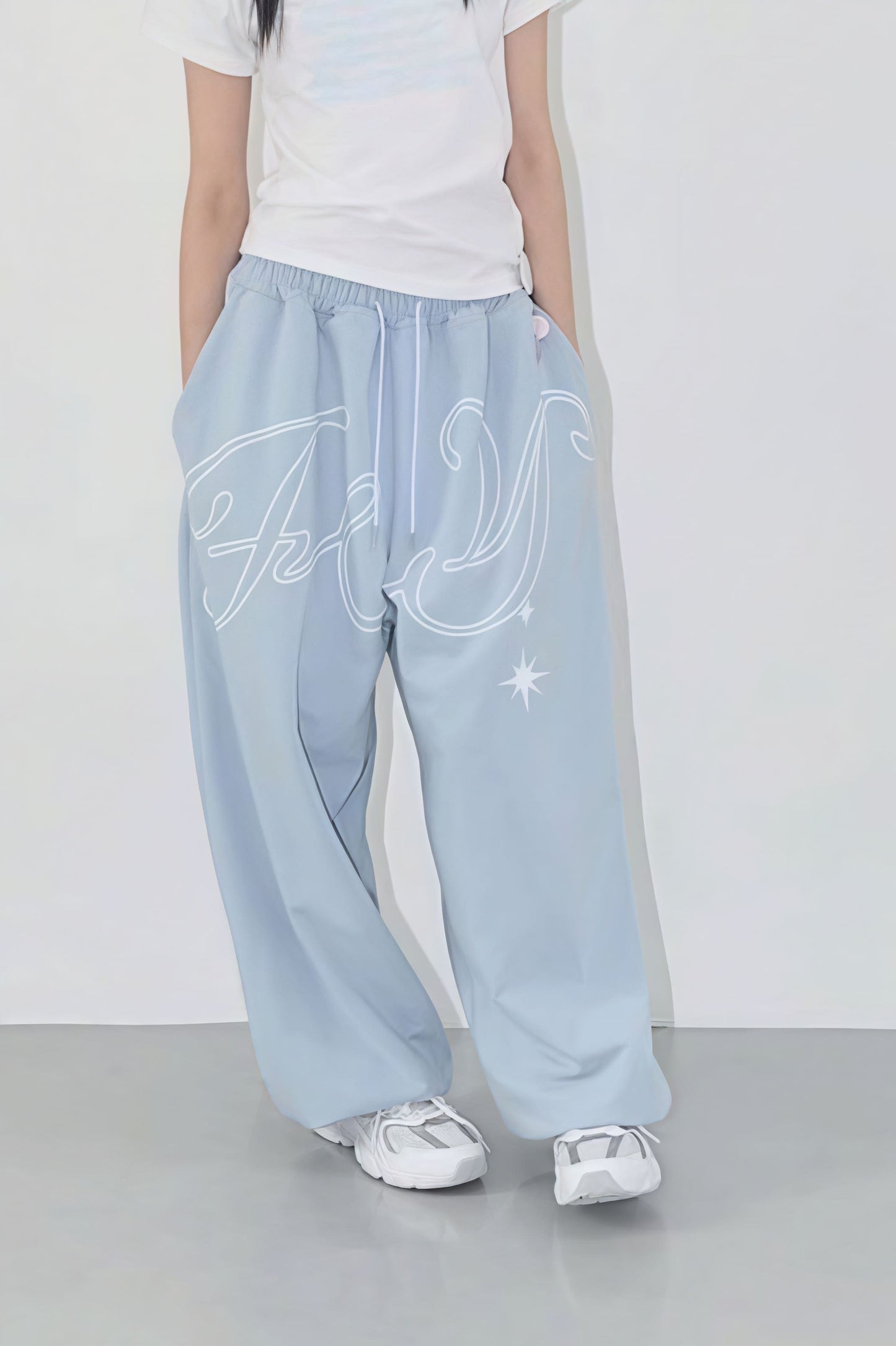 Hip Hop Graphic Baggy Straight Pants